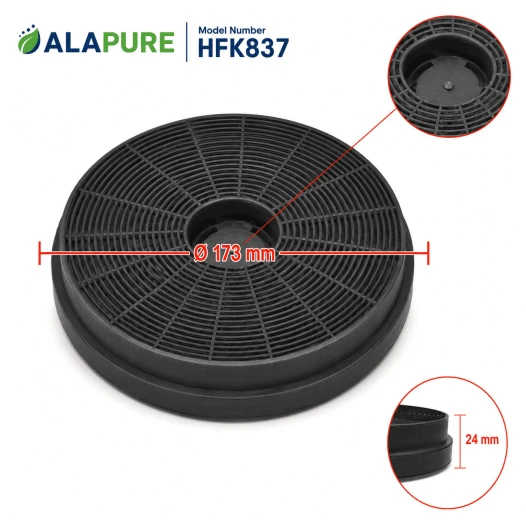 Filtro al carbone Alapure compatibile con il filtro al carbone Exquisit MD1 / 8717202129812
