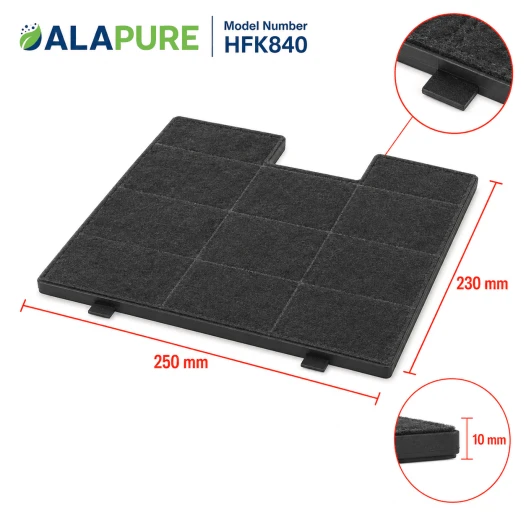 Filtro al carbone Alapure compatibile con il filtro al carbone Inventum KB62