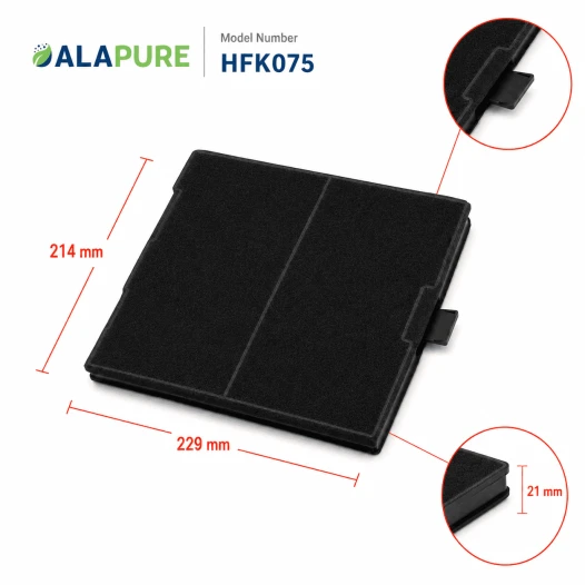 Filtro al carbone Alapure compatibile con Constructa 00744075 / 744075