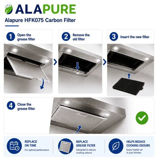 Filtro al carbone Alapure compatibile con Constructa 00744075 / 744075