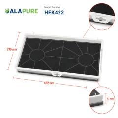 Filtro al carbone Alapure compatibile con Constructa 00461422 / 461422