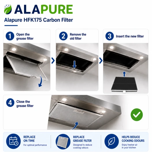 Filtro al carbone Alapure compatibile con Bosch 00361047 / 361047