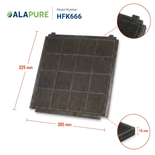 Filtro al carbone Alapure compatibile con il filtro al carbone Airforce AFFCA329