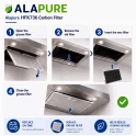 Filtro al carbone Alapure compatibile con Neff 00460736 / 460736 / Z5110X3