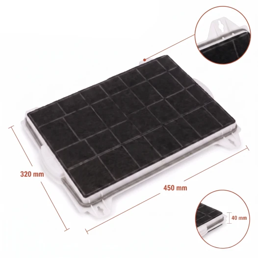 Filtro al carbone Bosch 00460736 / 460736 / DHZ1100