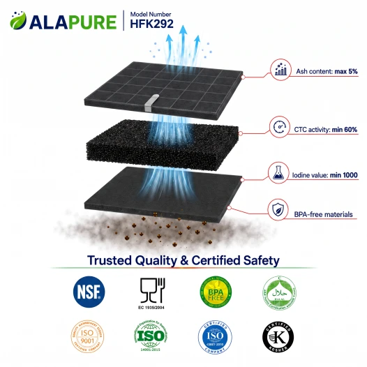 Filtro al carbone Alapure compatibile con M-System KFBK-3