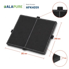 Alapure HFK4059 Compatibile con il filtro al carbone Miele DKF12-1 / DUMF12