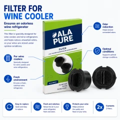 Filtro per cantinetta Alapure, compatibile con Liebherr FreshAir 9447050