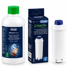 Set di manutenzione De'Longhi DLSC002 Filtro per l'acqua + DLSC500 Decalcificante