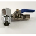 Prolunga per rubinetto da 3/8 di pollice con rubinetto a sfera e tubo flessibile da 3/8