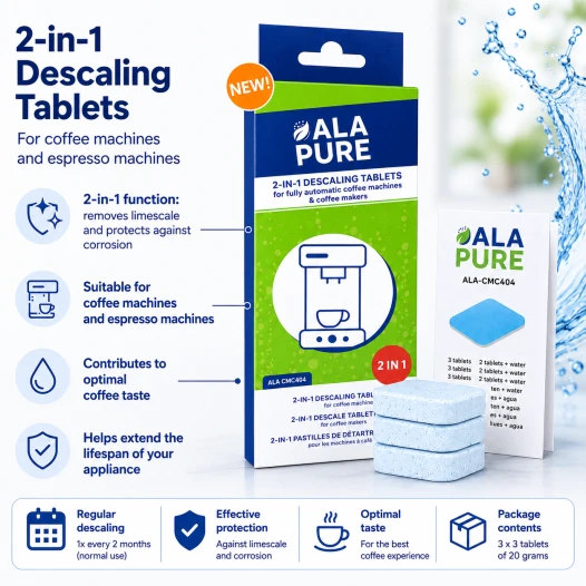 Pastiglie anticalcare Alapure 2 in 1 adatte per Jura 61848 (3x3 pz.)
