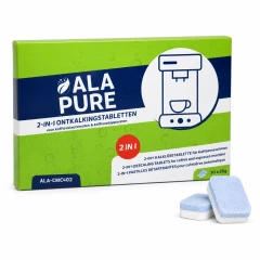 Pastiglie decalcificanti Alapure 2 in 1 da 20 grammi, adatte per Jura 70751 (30 pz.)